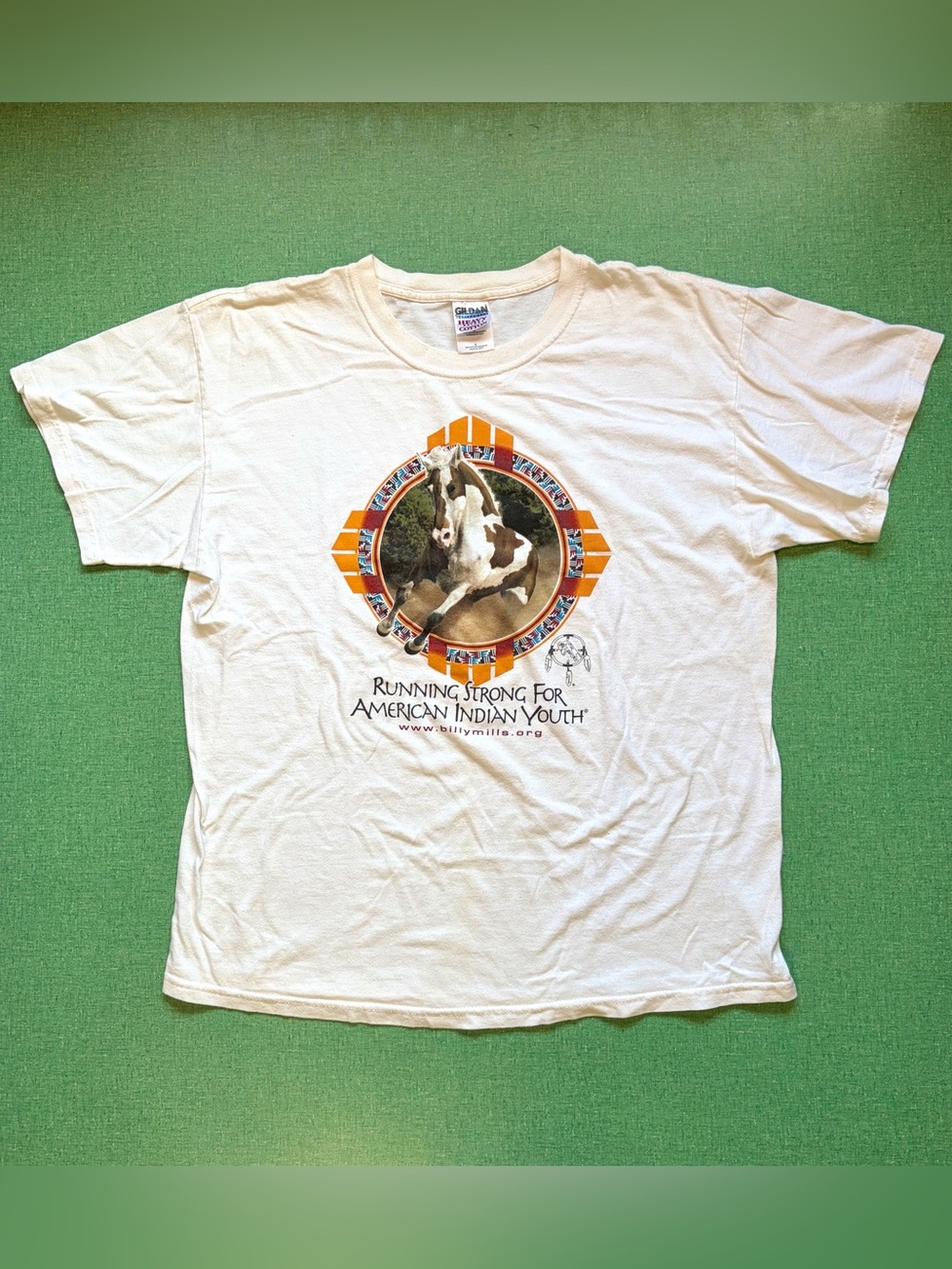 VTG Native American Horse Graphic T-Shirt 100% Cotton Size L